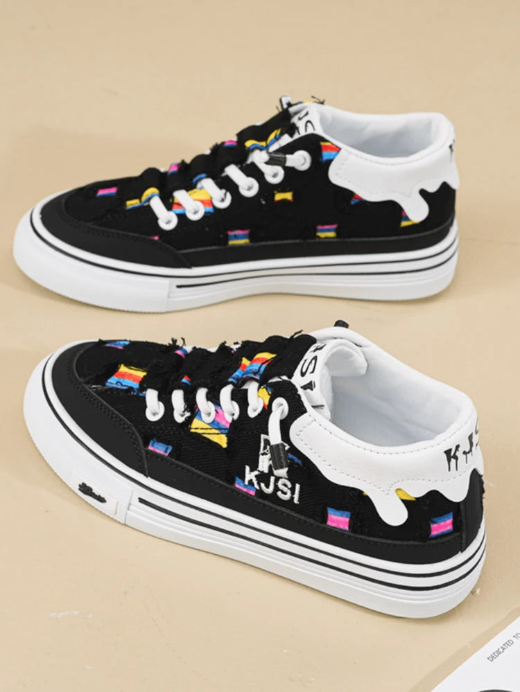 Women's Breathable Lightweight Sneakers Black Non-Slip Athletic Shoes