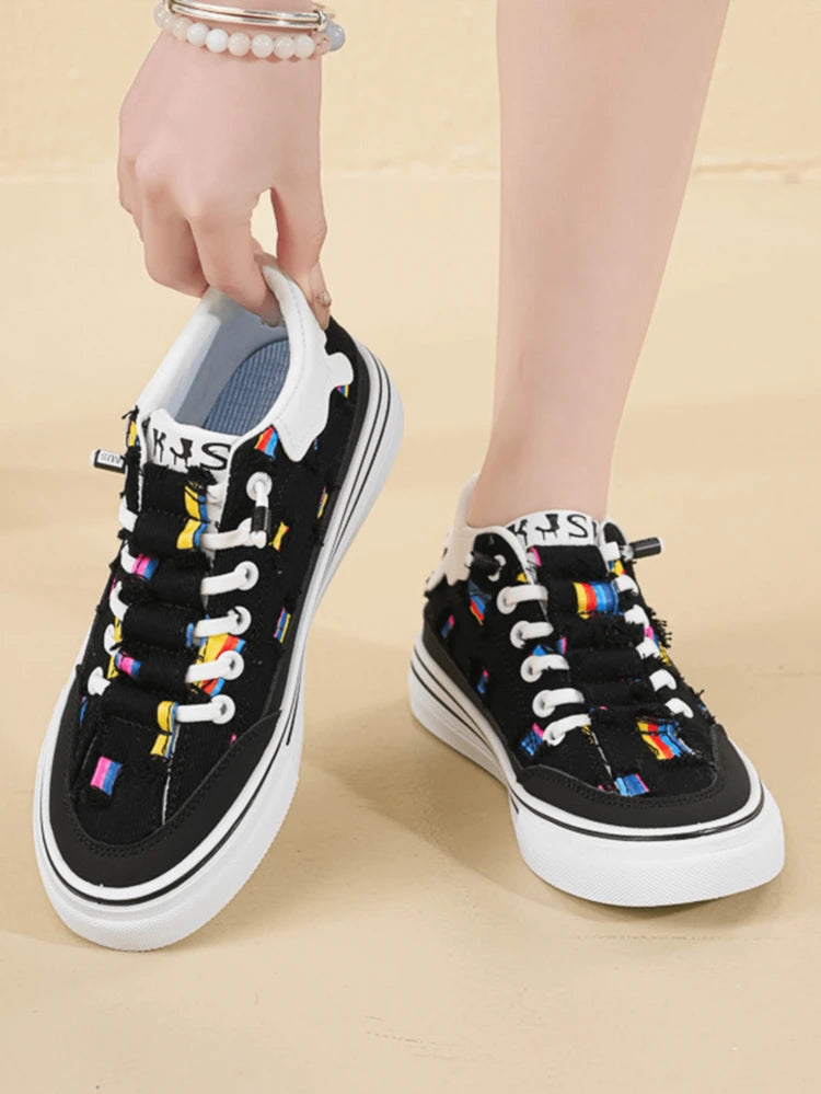 Women's Breathable Lightweight Sneakers Black Non-Slip Athletic Shoes