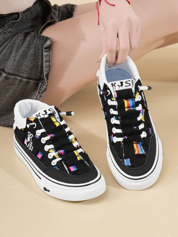 Women's Breathable Lightweight Sneakers Black Non-Slip Athletic Shoes