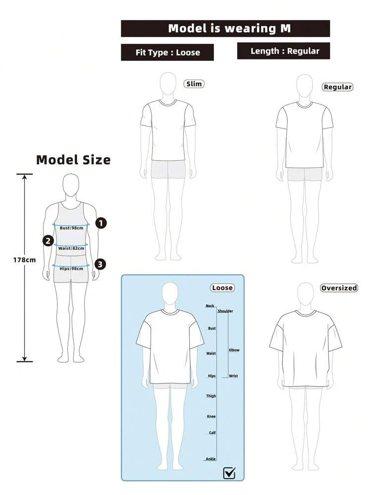 Manfinity VCAY Men's Casual Loose V-Neck Short Sleeve T-Shirt