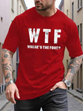 Manfinity LEGND Men's Letter Print Round Neck T-Shirt Red
