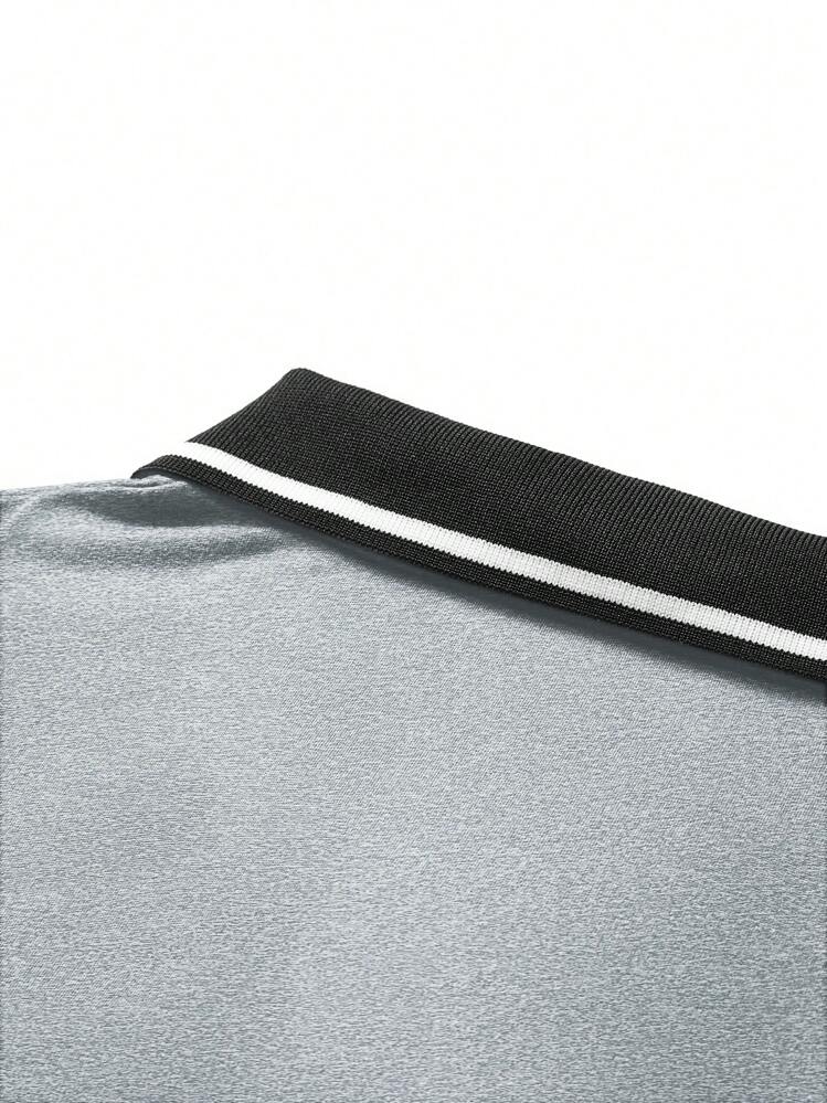 4 Pack Men's Short Sleeve Polo Shirt Set Knitted