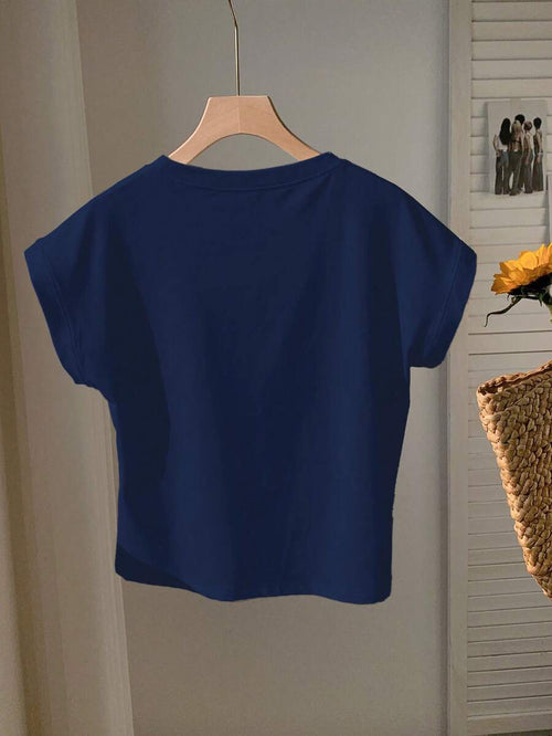 Comfortcana Women's Plus Size Minimalist Short Sleeve T-Shirt