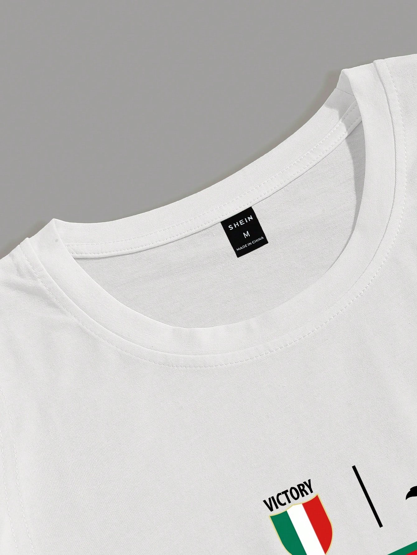 Manfinity Homme Letter Print Short Sleeve Casual T-Shirt White