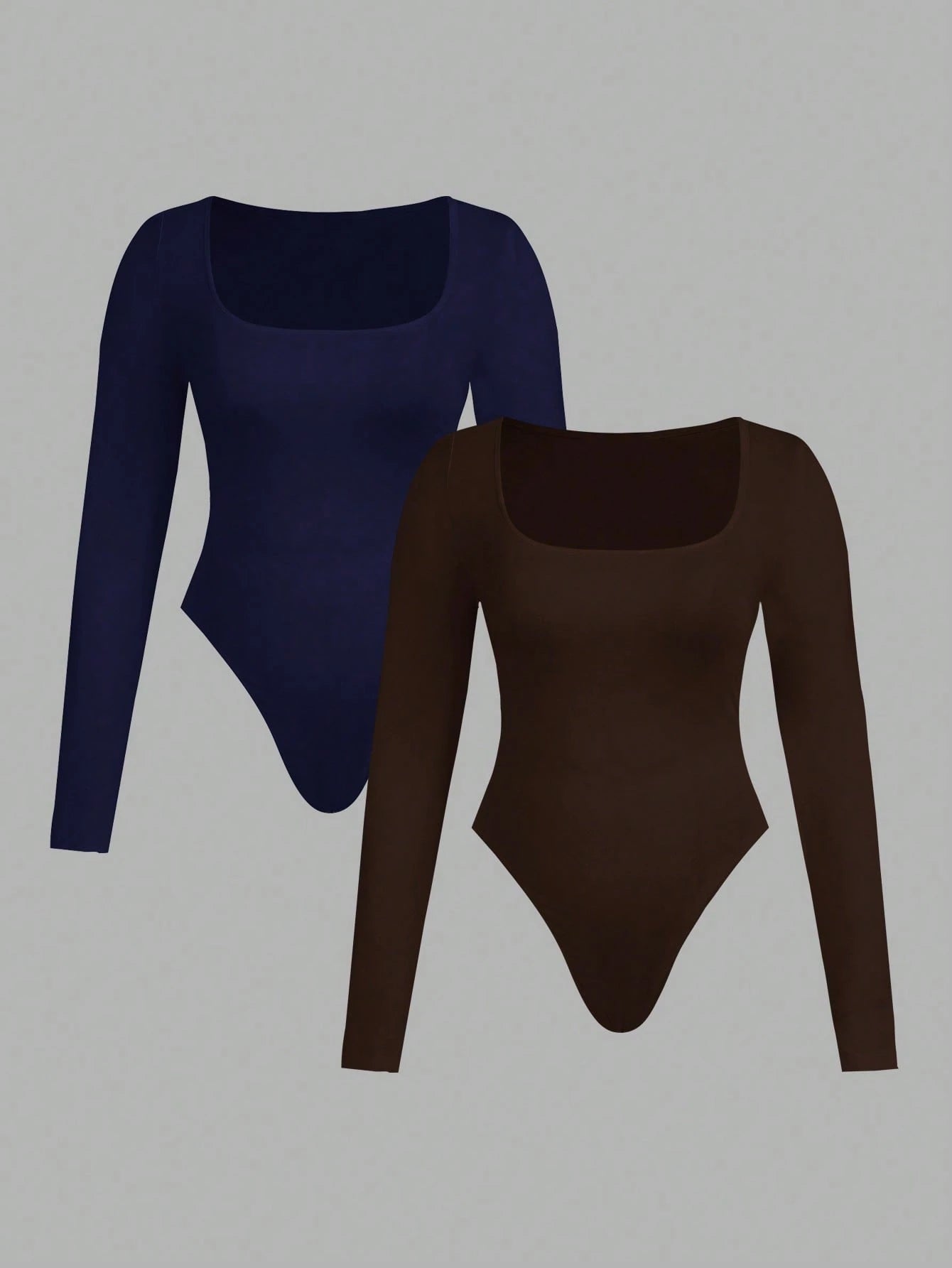 Auralis Long Sleeve Bodysuit Leotard 2-Piece Set Plus Size