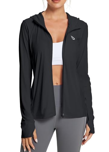 BALEAF Women's Lightweight Sun Protection Hoodie Long Sleeve Cover Up