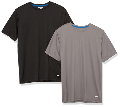 Amazon Essentials Men's Moisture Wicking Active Performance Gym T-Shirts 2-Pack
