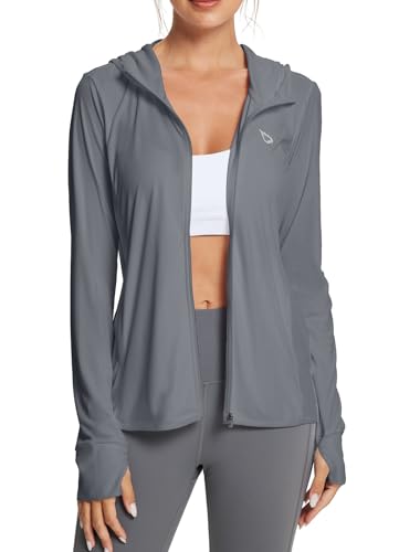 BALEAF Women's Lightweight Sun Protection Hoodie Long Sleeve Cover Up