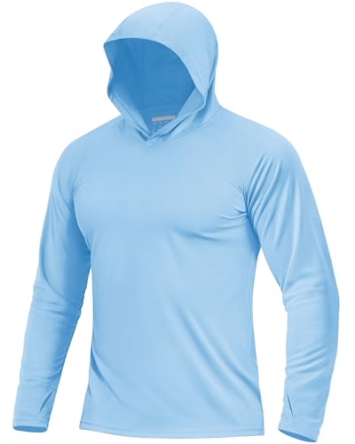 Boladeci Men's UPF 50+ Sun Protection Long Sleeve Hoodie Shirt