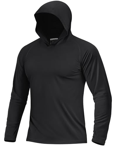 Boladeci Men's UPF 50+ Sun Protection Long Sleeve Hoodie Shirt