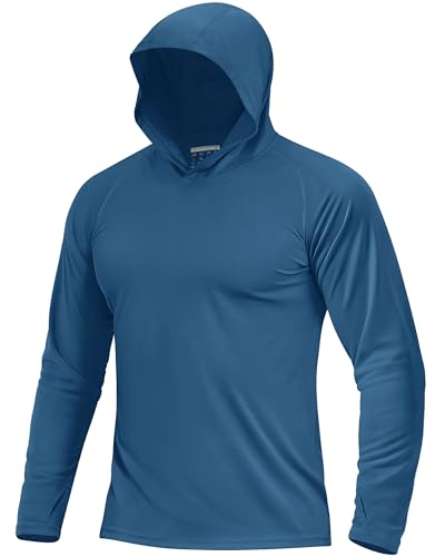 Boladeci Men's UPF 50+ Sun Protection Long Sleeve Hoodie Shirt
