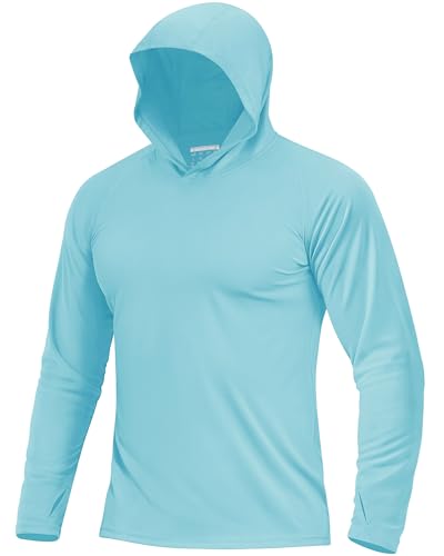 Boladeci Men's UPF 50+ Sun Protection Long Sleeve Hoodie Shirt
