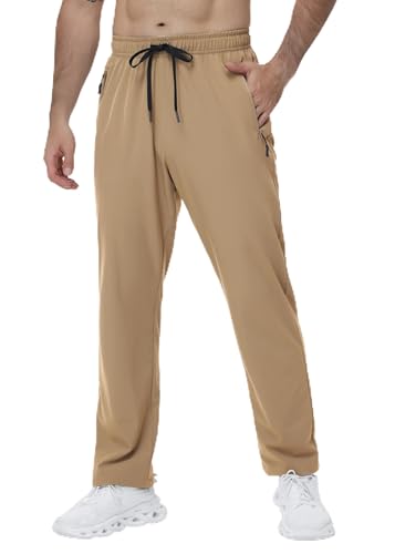 Nakvoc Men's Lightweight Hiking Pants Quick Dry Athletic Trousers
