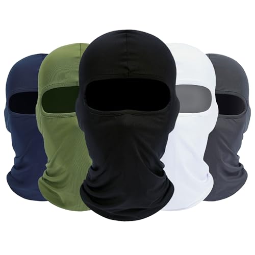 ROXUN 5 Pack Balaclava Ski Mask Neck Gaiter Breathable Unisex