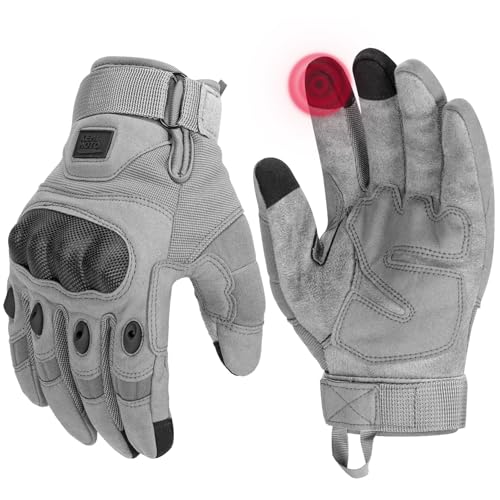KEMIMOTO Tactical Motorcycle Gloves with Hard Shell Palm Padding