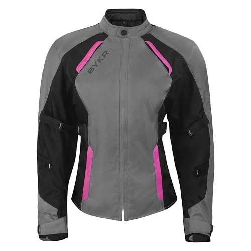 BYKR Women's Motorcycle Jacket CE Armored Protective Biker Riding Gear