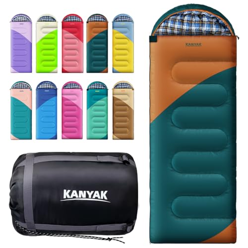Kanyak 3-4 Season Semi-Rectangular Sleeping Bag for Camping