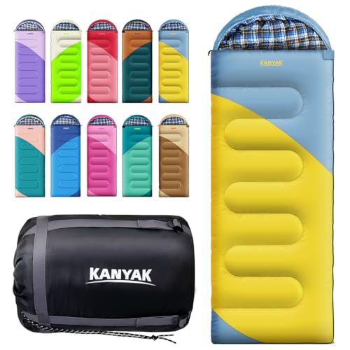 Kanyak 3-4 Season Semi-Rectangular Sleeping Bag for Camping