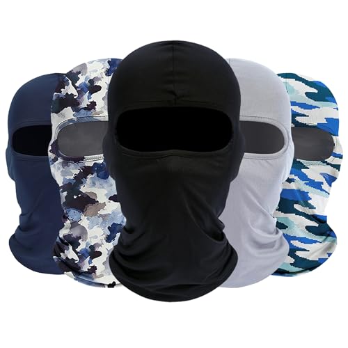 ROXUN 5 Pack Balaclava Ski Mask Neck Gaiter Breathable Unisex