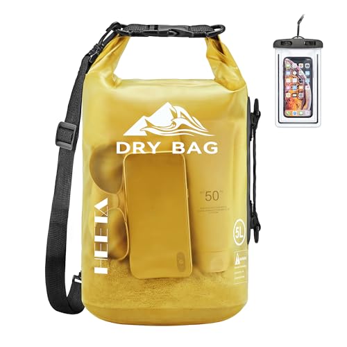 HEETA Waterproof Roll Top Dry Bag 5L-40L for Outdoor Sports