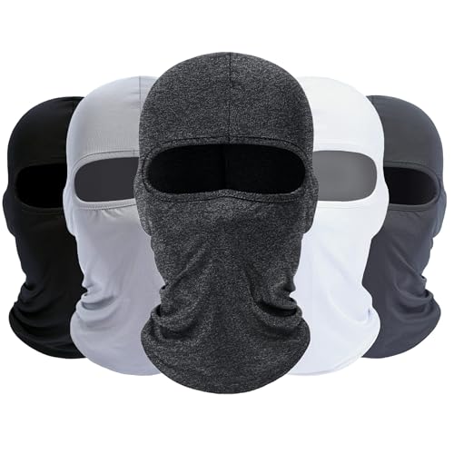 ROXUN 5 Pack Balaclava Ski Mask Neck Gaiter Breathable Unisex