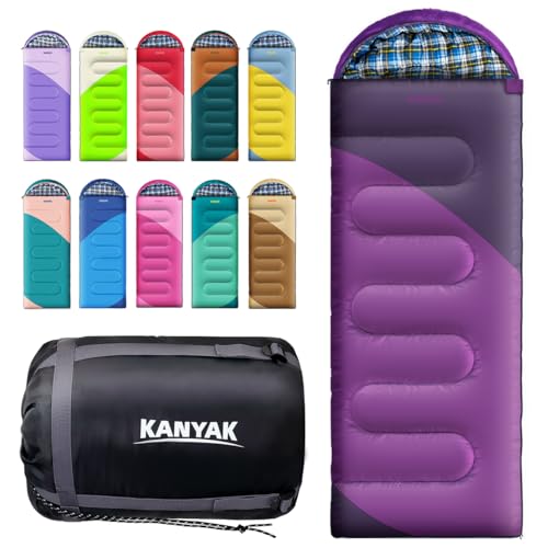 Kanyak 3-4 Season Semi-Rectangular Sleeping Bag for Camping