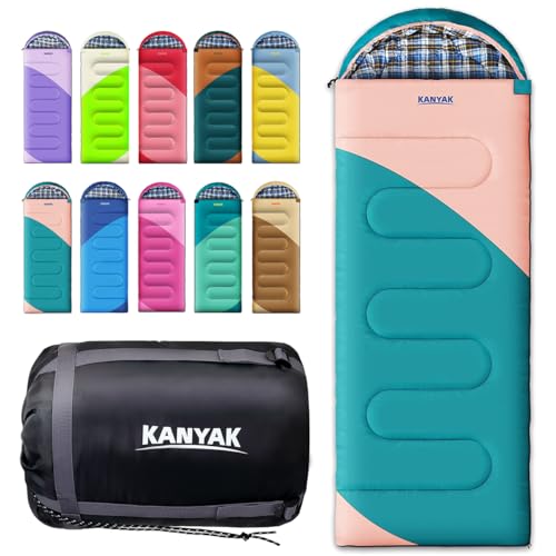 Kanyak 3-4 Season Semi-Rectangular Sleeping Bag for Camping