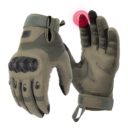 KEMIMOTO Tactical Motorcycle Gloves with Hard Shell Palm Padding