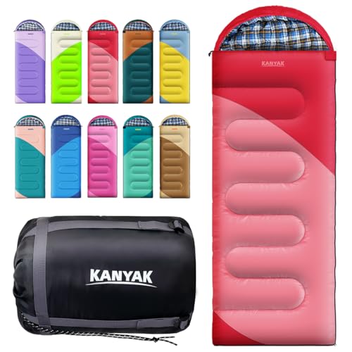 Kanyak 3-4 Season Semi-Rectangular Sleeping Bag for Camping