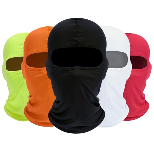 ROXUN 5 Pack Balaclava Ski Mask Neck Gaiter Breathable Unisex