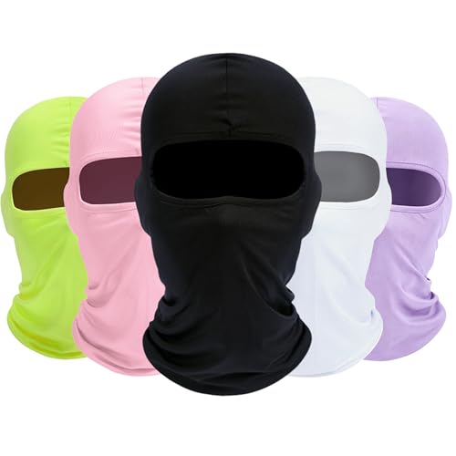 ROXUN 5 Pack Balaclava Ski Mask Neck Gaiter Breathable Unisex