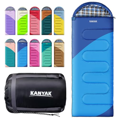 Kanyak 3-4 Season Semi-Rectangular Sleeping Bag for Camping