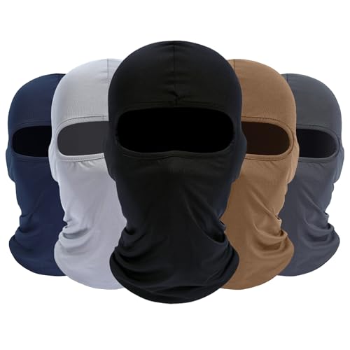 ROXUN 5 Pack Balaclava Ski Mask Neck Gaiter Breathable Unisex