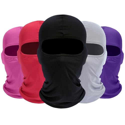 ROXUN 5 Pack Balaclava Ski Mask Neck Gaiter Breathable Unisex