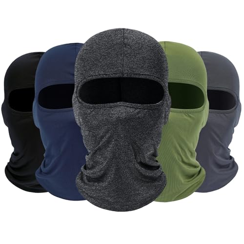 ROXUN 5 Pack Balaclava Ski Mask Neck Gaiter Breathable Unisex