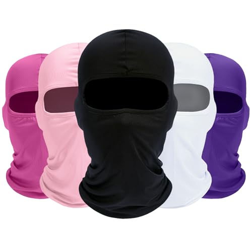 ROXUN 5 Pack Balaclava Ski Mask Neck Gaiter Breathable Unisex