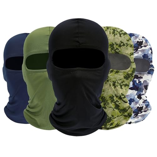 ROXUN 5 Pack Balaclava Ski Mask Neck Gaiter Breathable Unisex