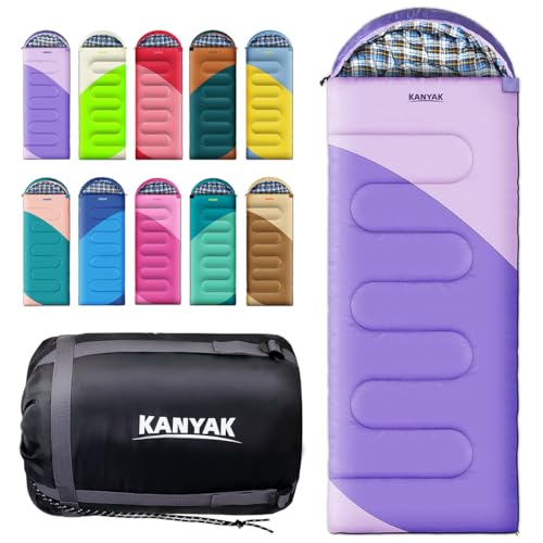 Kanyak 3-4 Season Semi-Rectangular Sleeping Bag for Camping