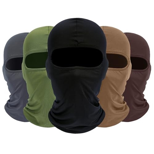 ROXUN 5 Pack Balaclava Ski Mask Neck Gaiter Breathable Unisex