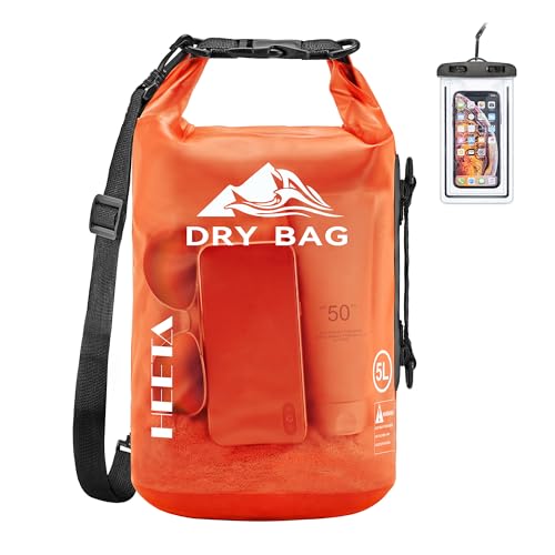 HEETA Waterproof Roll Top Dry Bag 5L-40L for Outdoor Sports