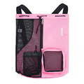 WANDF Mesh Drawstring Swim Backpack with Wet Pocket Large