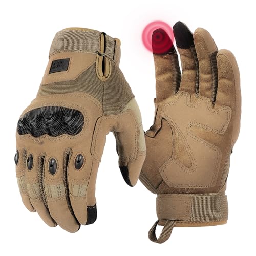 KEMIMOTO Tactical Motorcycle Gloves with Hard Shell Palm Padding