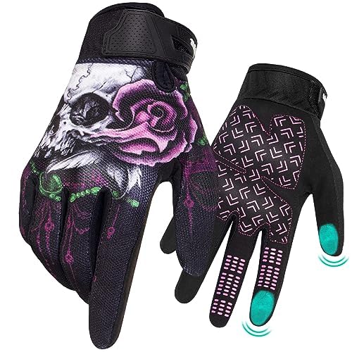 RIGWARL Lightweight Motorcycle Riding Gloves Touchscreen Skeleton Non-Slip