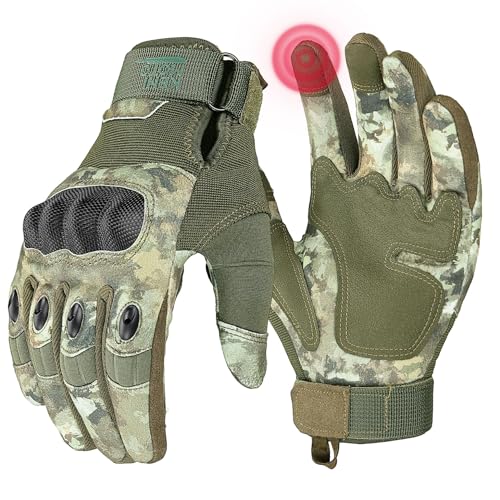 KEMIMOTO Tactical Motorcycle Gloves with Hard Shell Palm Padding