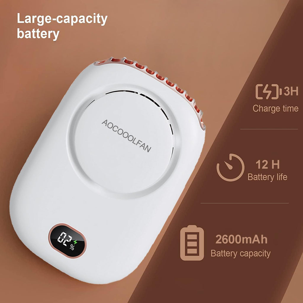 AOCOOLFAN DQ203 Portable Neck Fan USB Rechargeable 3-Speed