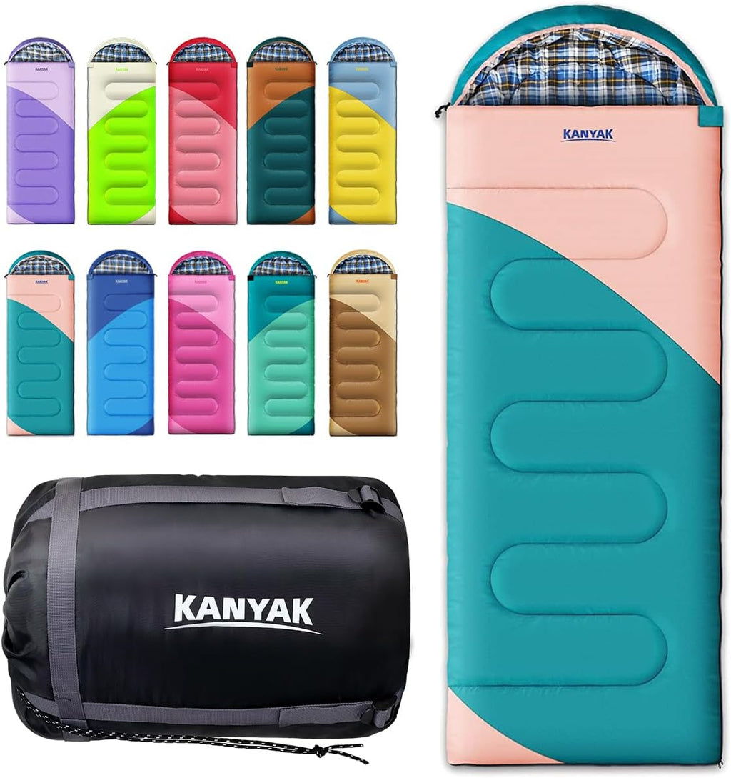 Kanyak 3-4 Season Semi-Rectangular Sleeping Bag for Camping