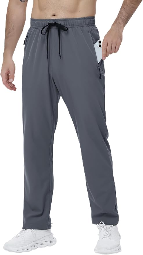 Nakvoc Men's Lightweight Hiking Pants Quick Dry Athletic Trousers