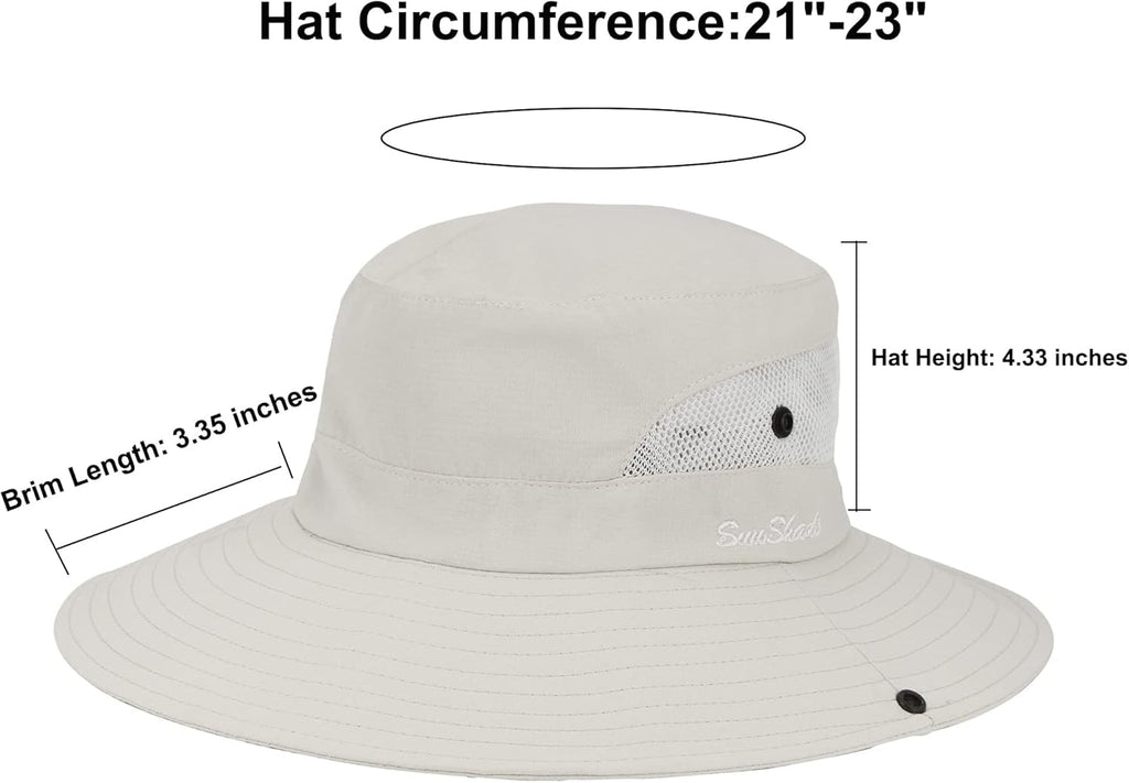 Pogah Women's Summer Sun Hat Foldable UV Protection Ponytail Hole