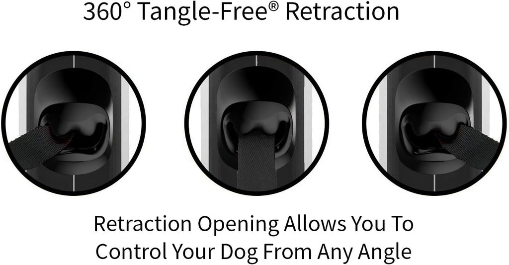 TUG 16 Ft Retractable Dog Leash Tangle-Free Durable Nylon Tape