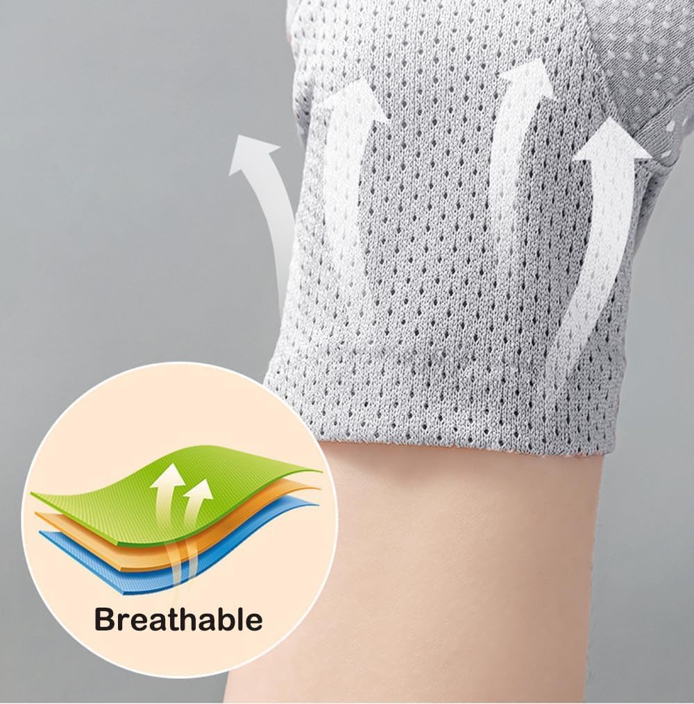 INOGIH Women UV Protection Fingerless Driving Gloves Non-Slip Cotton
